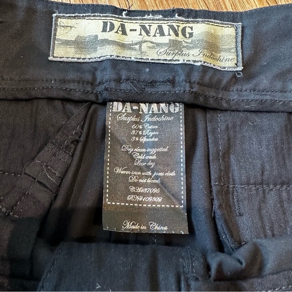 Da-Nang Surplus Indochine Womens Black Baggy Y2K 90’s Style Wide Leg Trousers 10 - Picture 11 of 12